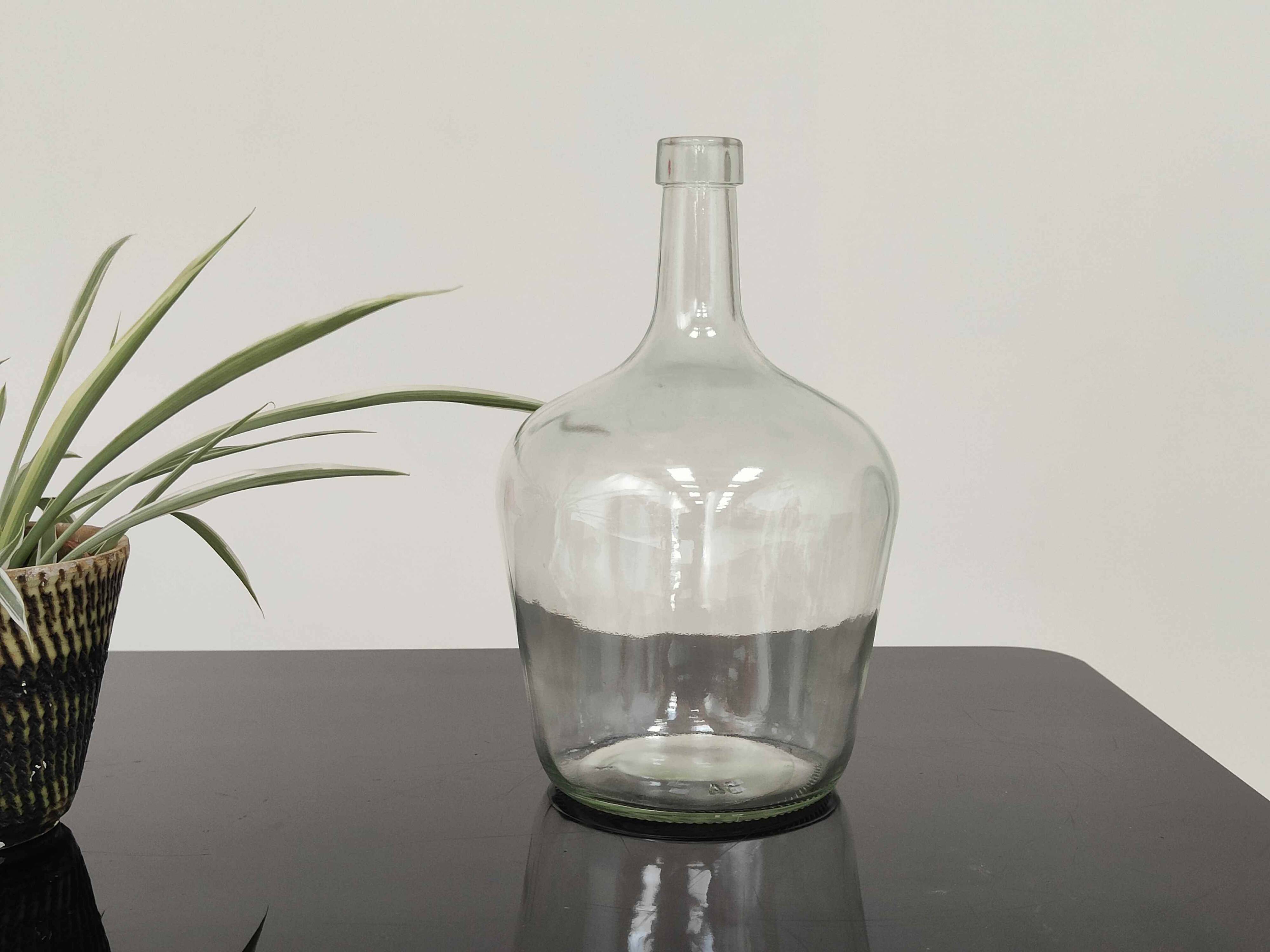 Dame Jeanne vintage transparent glass carboy 25cm