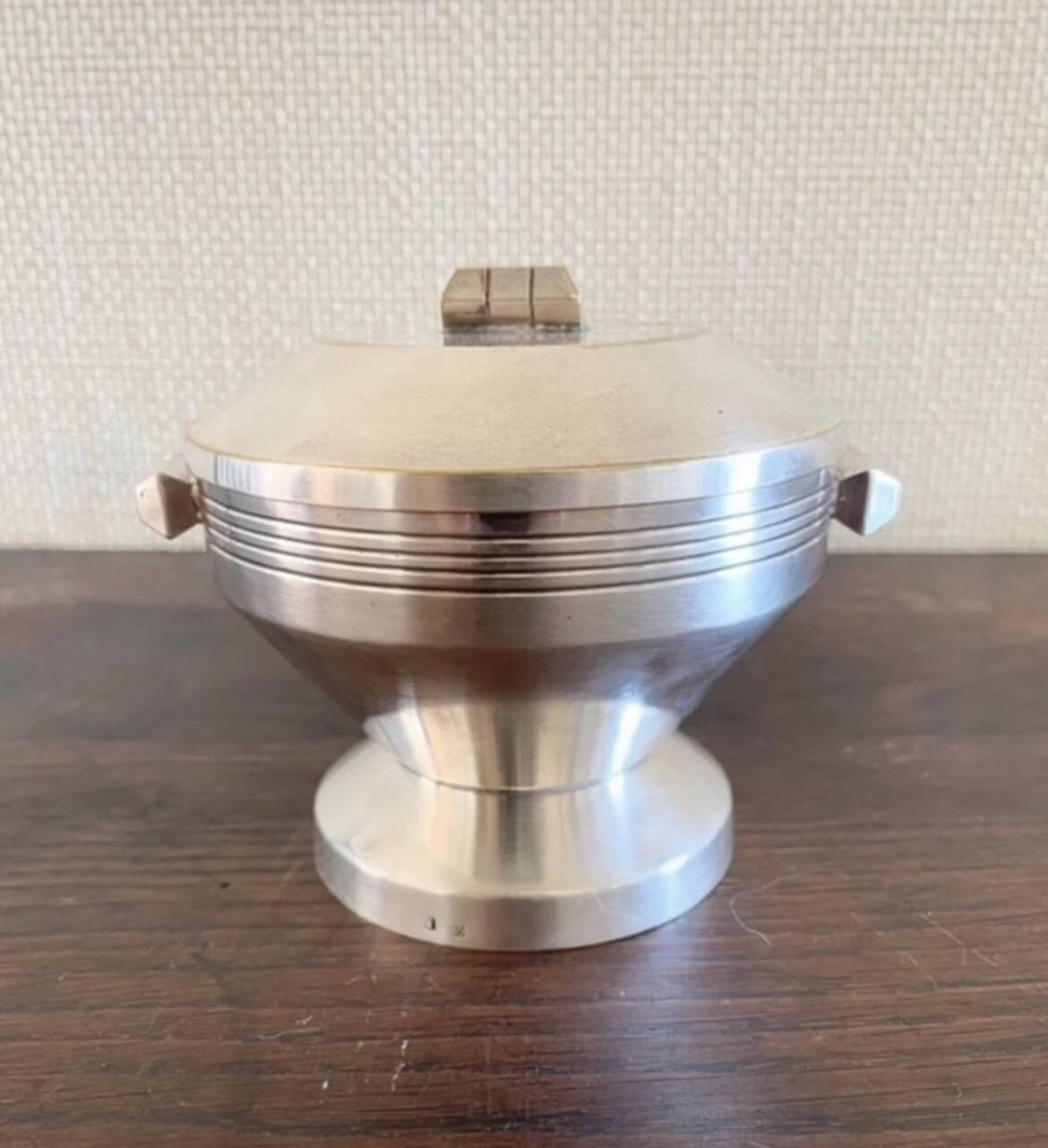 Art Deco silver-plated sugar bowl and sweet jar