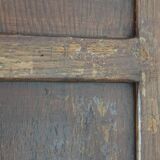 Antique oak notary cabinet with two roller doors and a working lock
