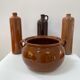 Glazed sandstone pot cover