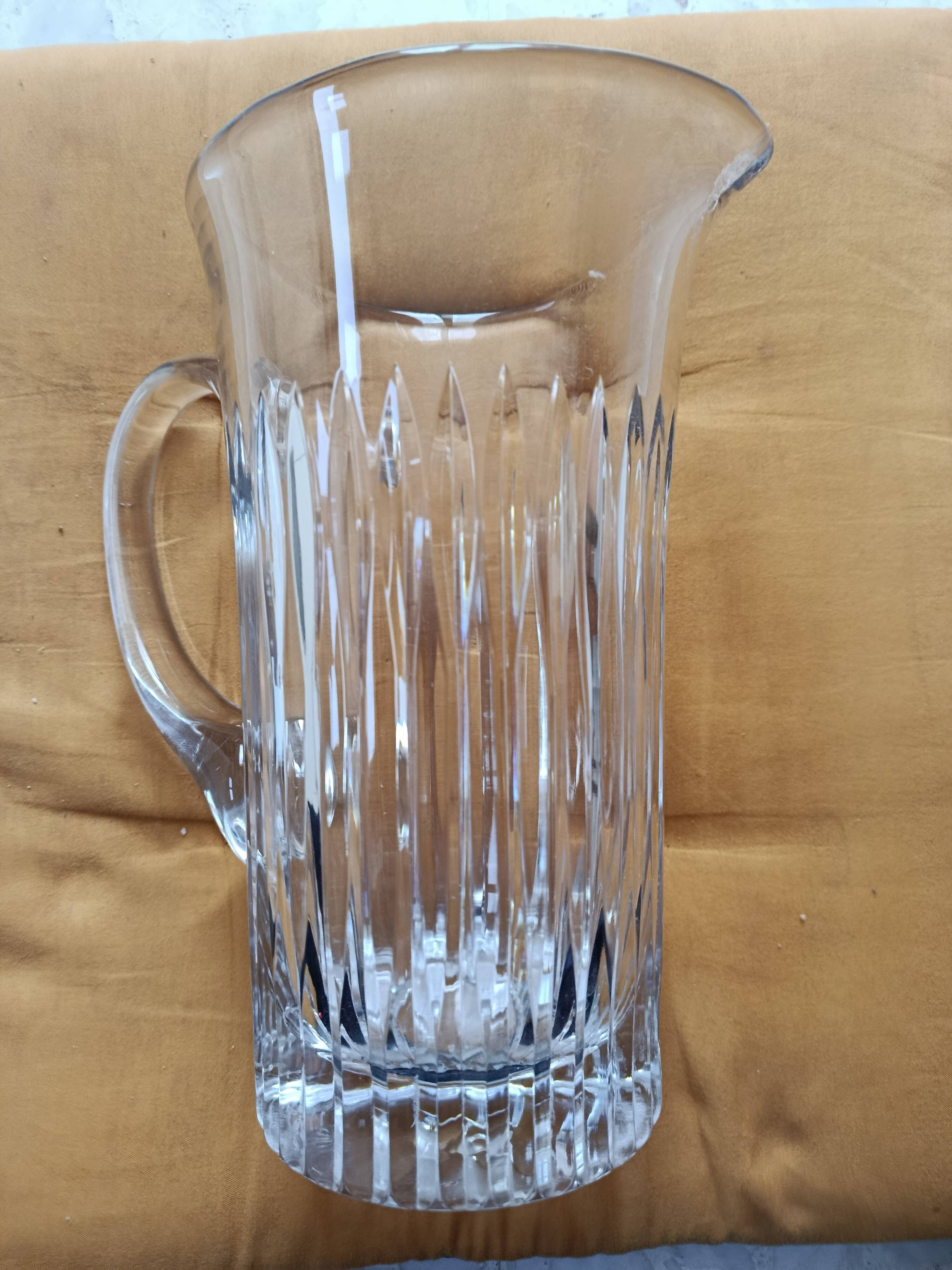 Crystal carafe grooves brand alexandre gelb foret en brie boussu belgium