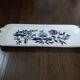 Victoria rectangular tray, hand-painted blue and gold porcelain decoration