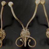 Set of 4 bronze mascaron hooks