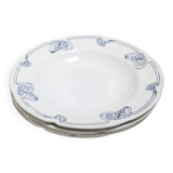 Assiettes creuses x6, Onnaing, modèle Algéciras, Granit, XIXème