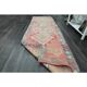 1970s Vintage Turkish Handmade Wool & Cotton Pink Runner Rug 94x306
