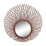 Asymmetrical rattan mirror 46cm