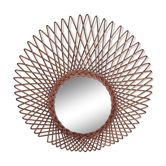 Asymmetrical rattan mirror 46cm
