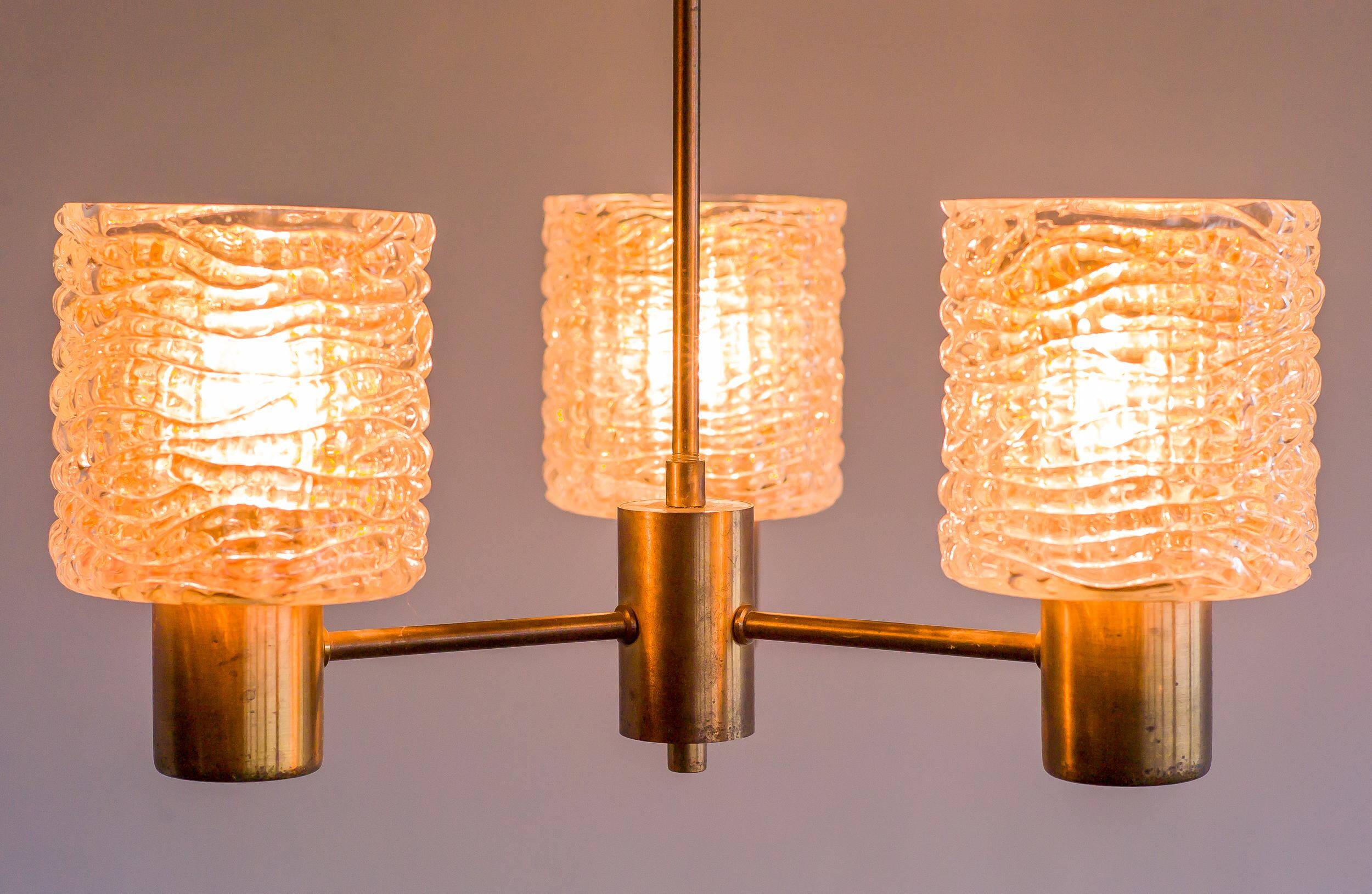 Modern mid-century chandelier by Carl Fagerlund