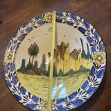 Large Moroccan Deep Plate Safi Signed