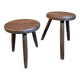 Pair of 1960s beechwood stools