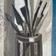 Cubist painting by Guy Feinstein (born in 1929) "The Artist's Studio"