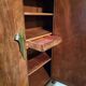 French Art Deco walnut wardrobe with mirror, 1930s