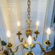 Louis XV style chandelier from the mid-20th century in solid gilded bronze.