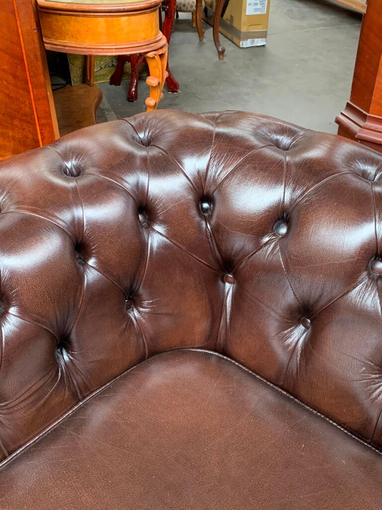 Double sofa leather
