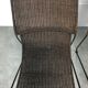 Pair of rattan and steel wire armchairs by frederick weinberg