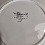 Asparagus plate Sarreguemines decoration sharp sharp early twentieth century