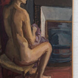 Nude painting ‘Nu’ by Louis Peyré, France, 1989