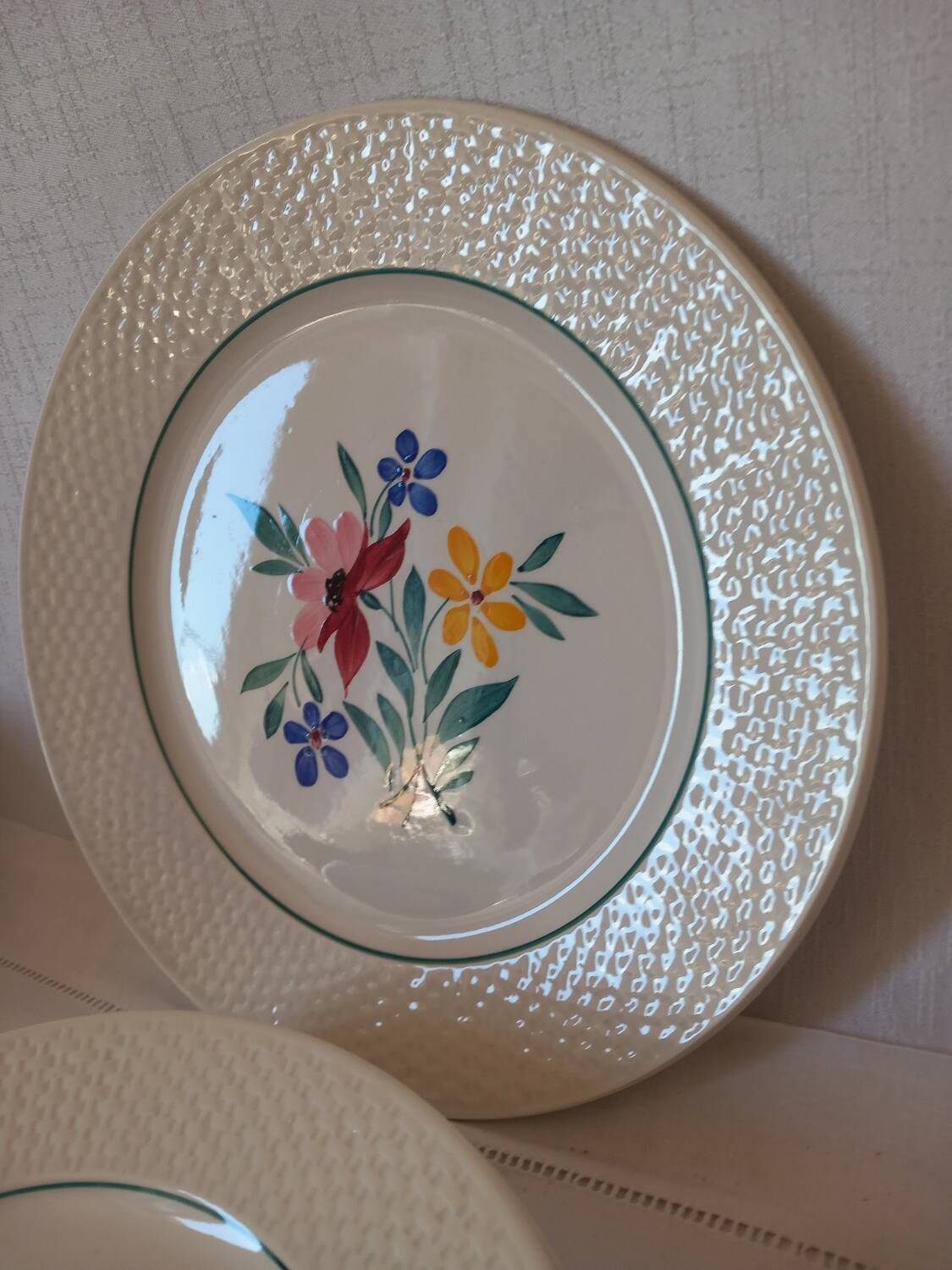 Assiettes Digoin et Sarreguemines Fabiola