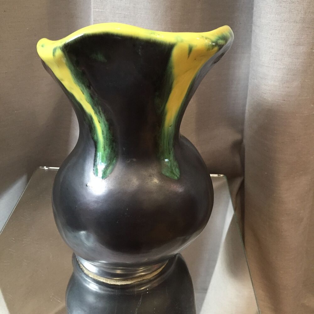 Vintage vallauris lunetta earthenware jug or pitcher