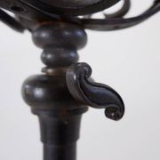 Art Nouveau Wrought iron tripod floor candlestick