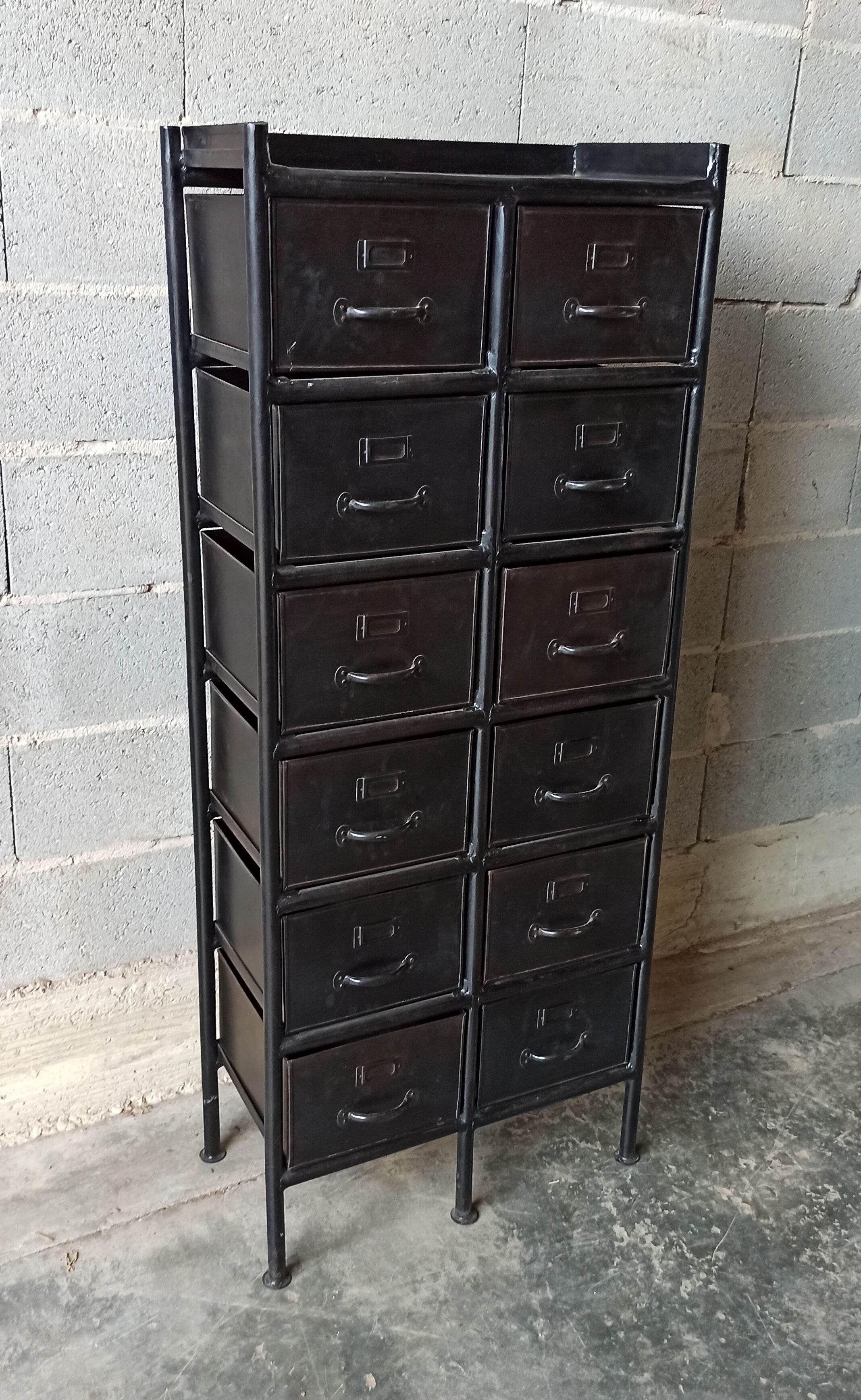 Black metal cabinet 12 lockers