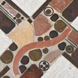 Paul Kingma artwork coffee table in travertine, The Netherlands, 1980