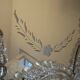 Venetian murano mirror with crystal flower