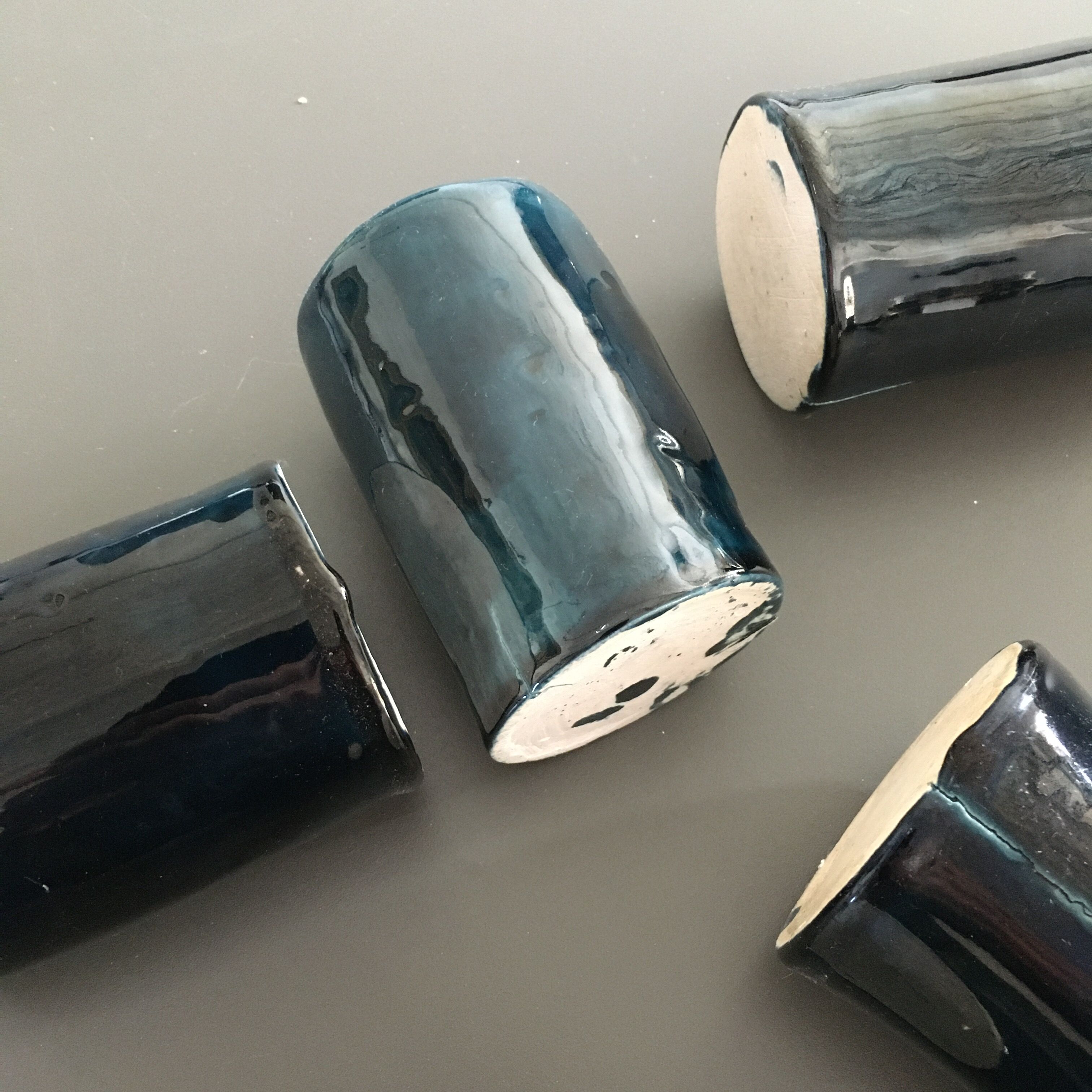 Lot of 5 midnight blue cups