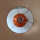 Lampe orange année 1970 pied en céramique vintage en état de fonctionnement