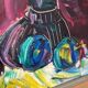 Original mid-century European oil on canvas – “Still Life” by Roy – dated 1969 – vintage & framed – 75 × 64 cm (29.5" × 25.2")