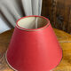 Cracked ceramic lamp, fabric shade, 1980s.