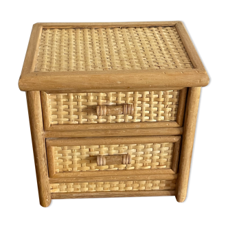 Coffret rotin boîte à bijoux
