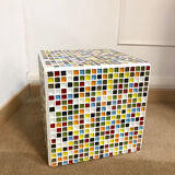 Multicolored ceramic cube