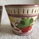 Enamelled terracotta flower pots