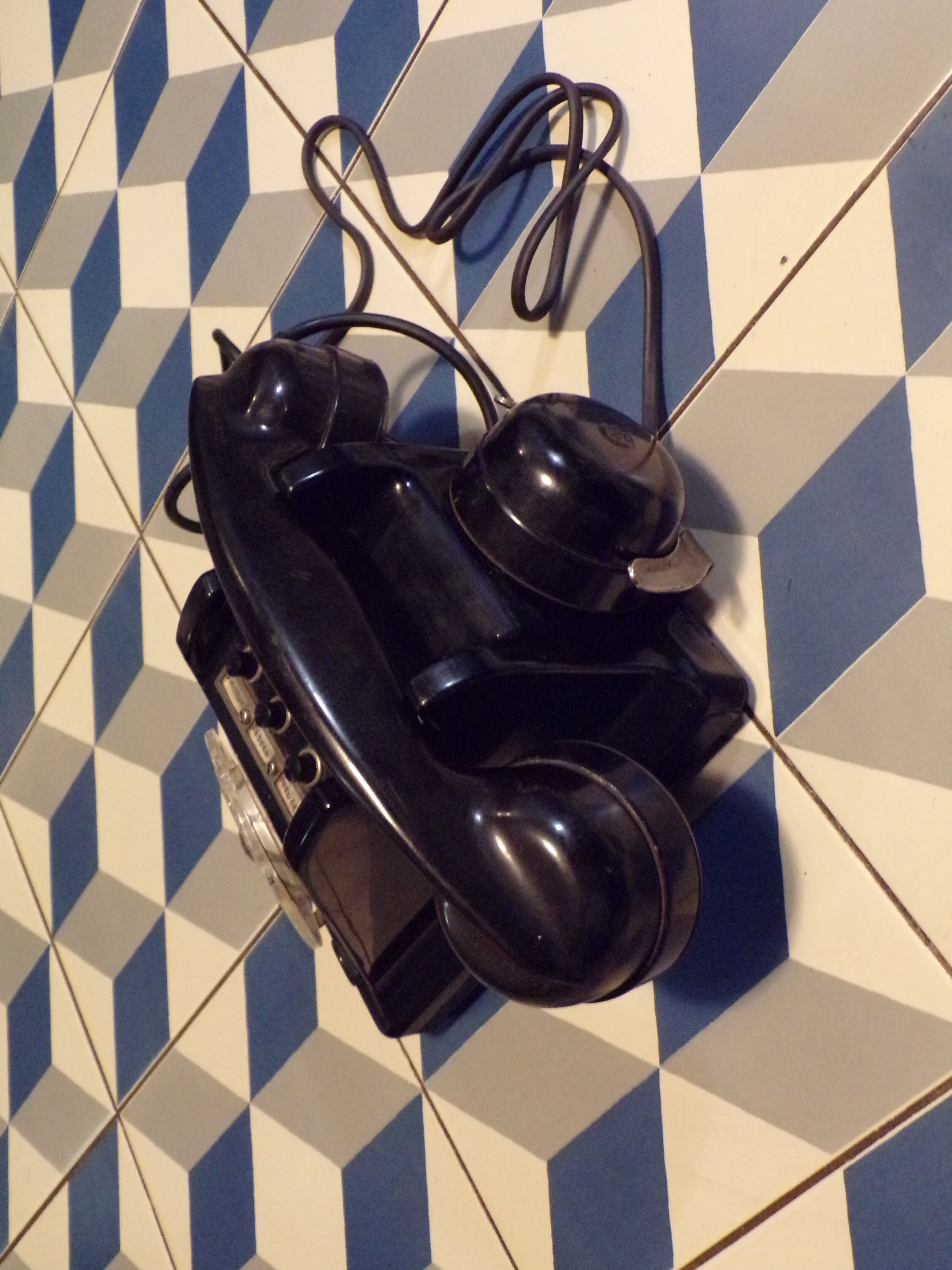 Vintage Ericsson dial phone in bakelite