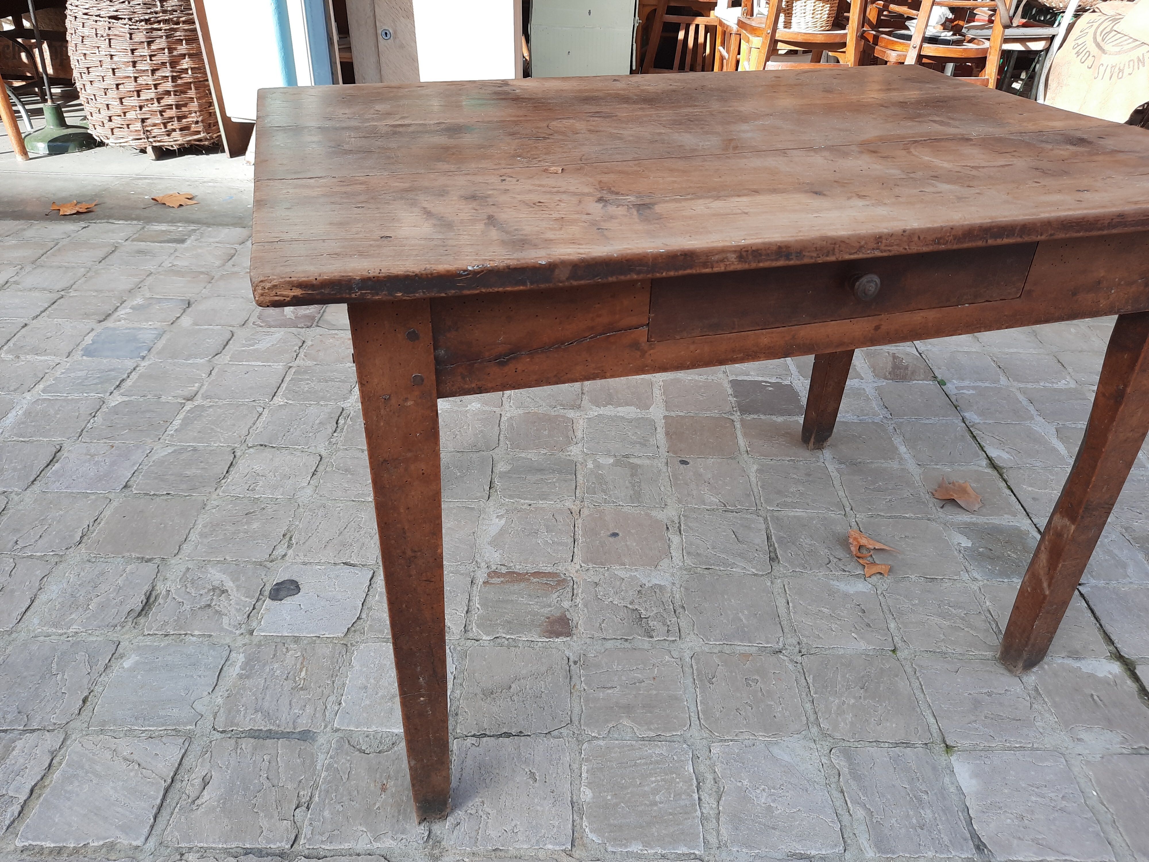 Vintage old farm table