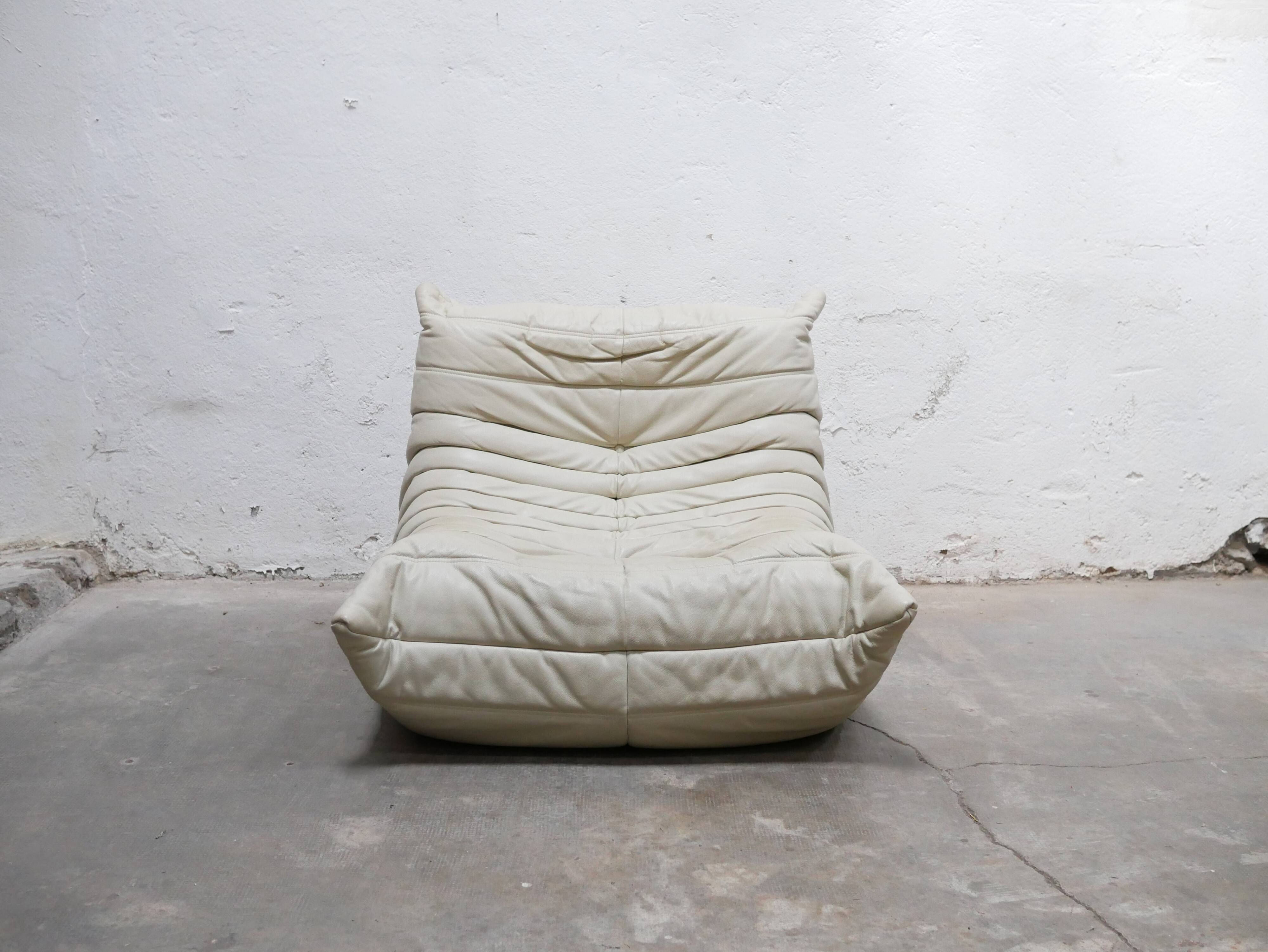 Togo leather chair by Michel Ducaroy for Ligne Roset