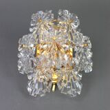 Magnificent pair of crystal wall lights by Kinkeldey, Germany, 1970s.