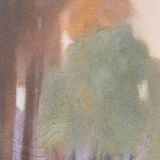 ableau Grand pastel 1922 signed Landscape of pond signed