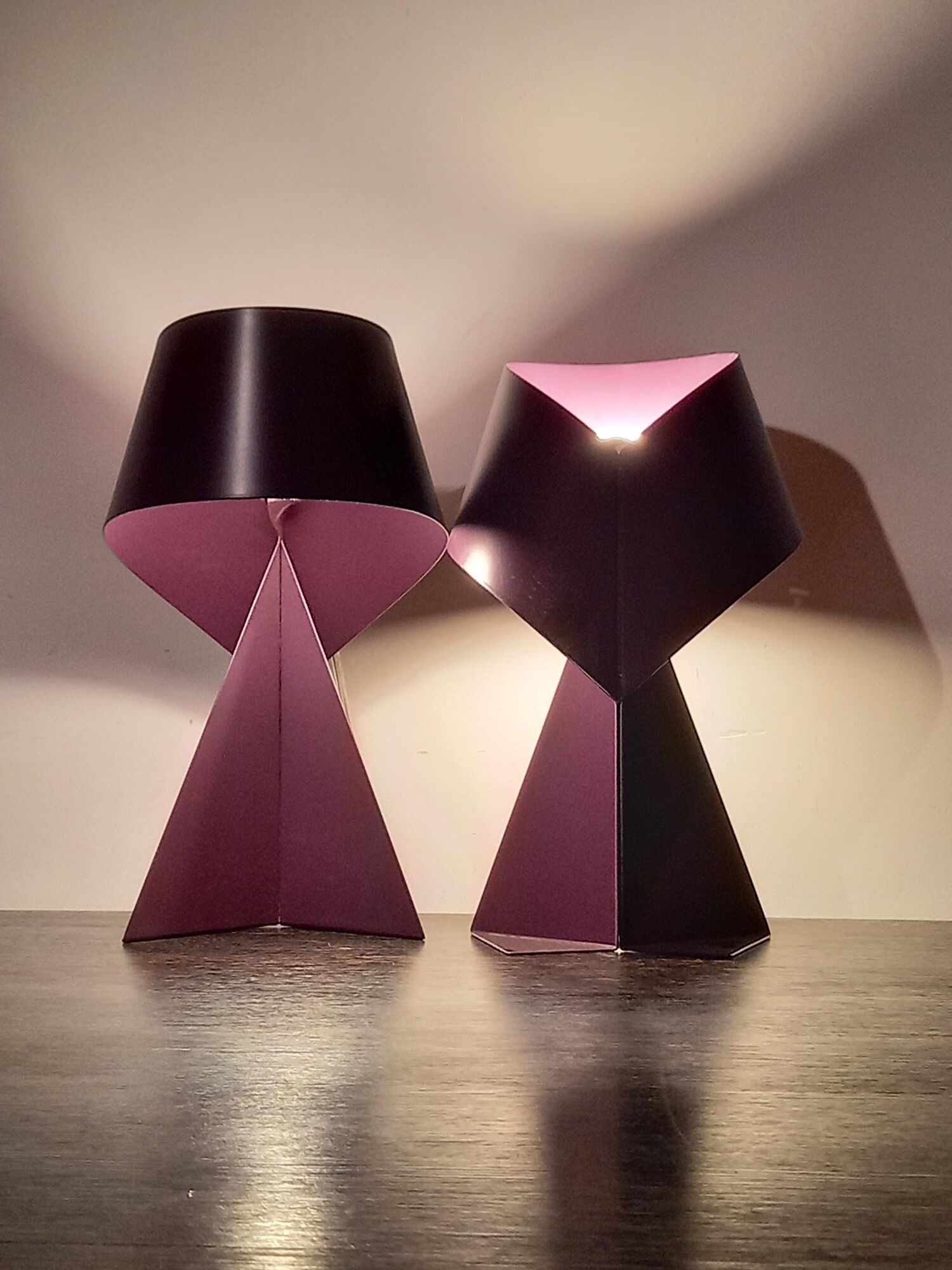 Pair of Ribbon lamps