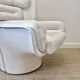 fauteuil Elda vintage de Joe Colombo en cuir blanc