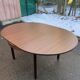 1960s round extendable Scandinavian dining table