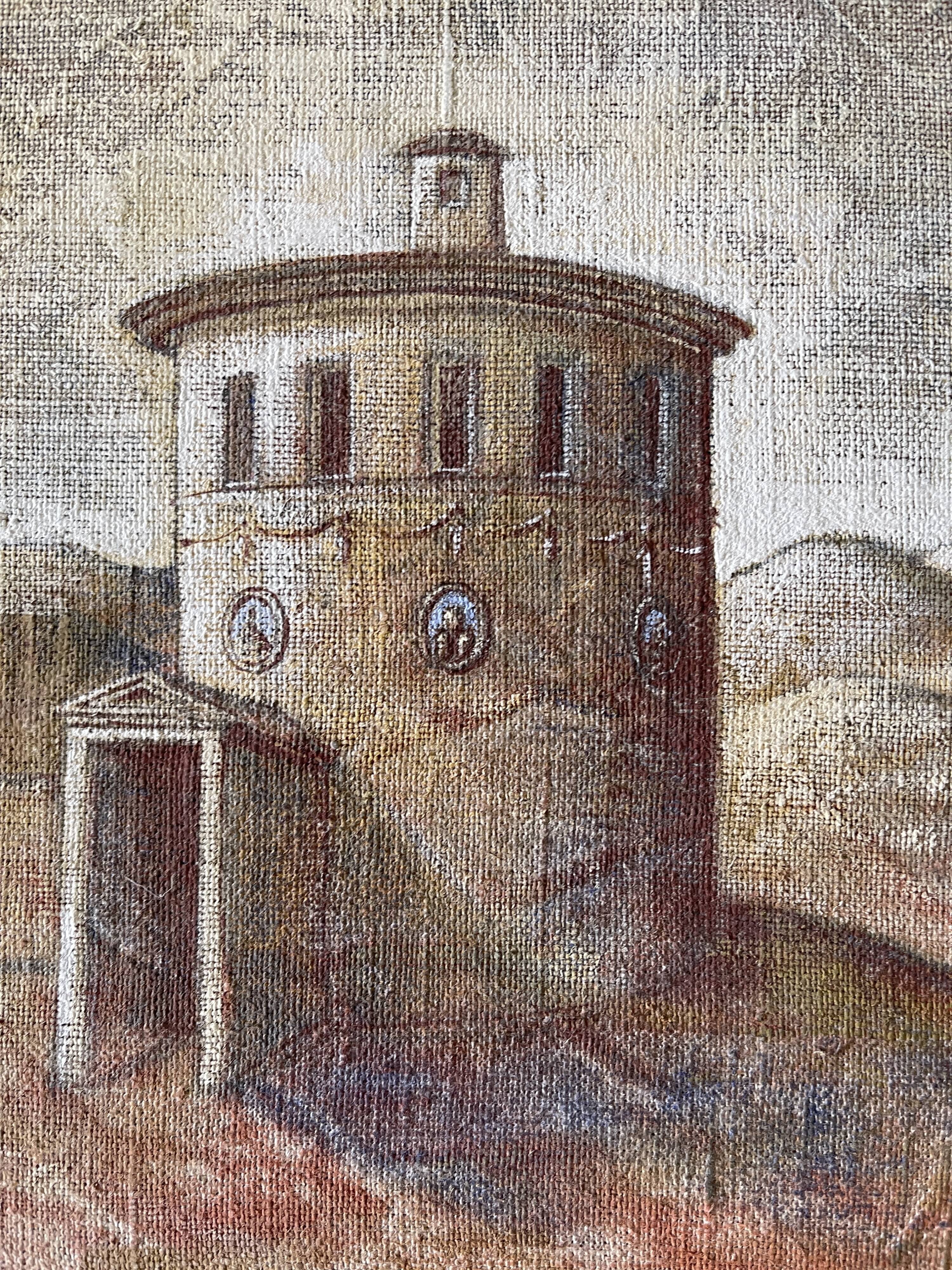 Oil on canvas contemporary landscape, signed Gouny et Marange