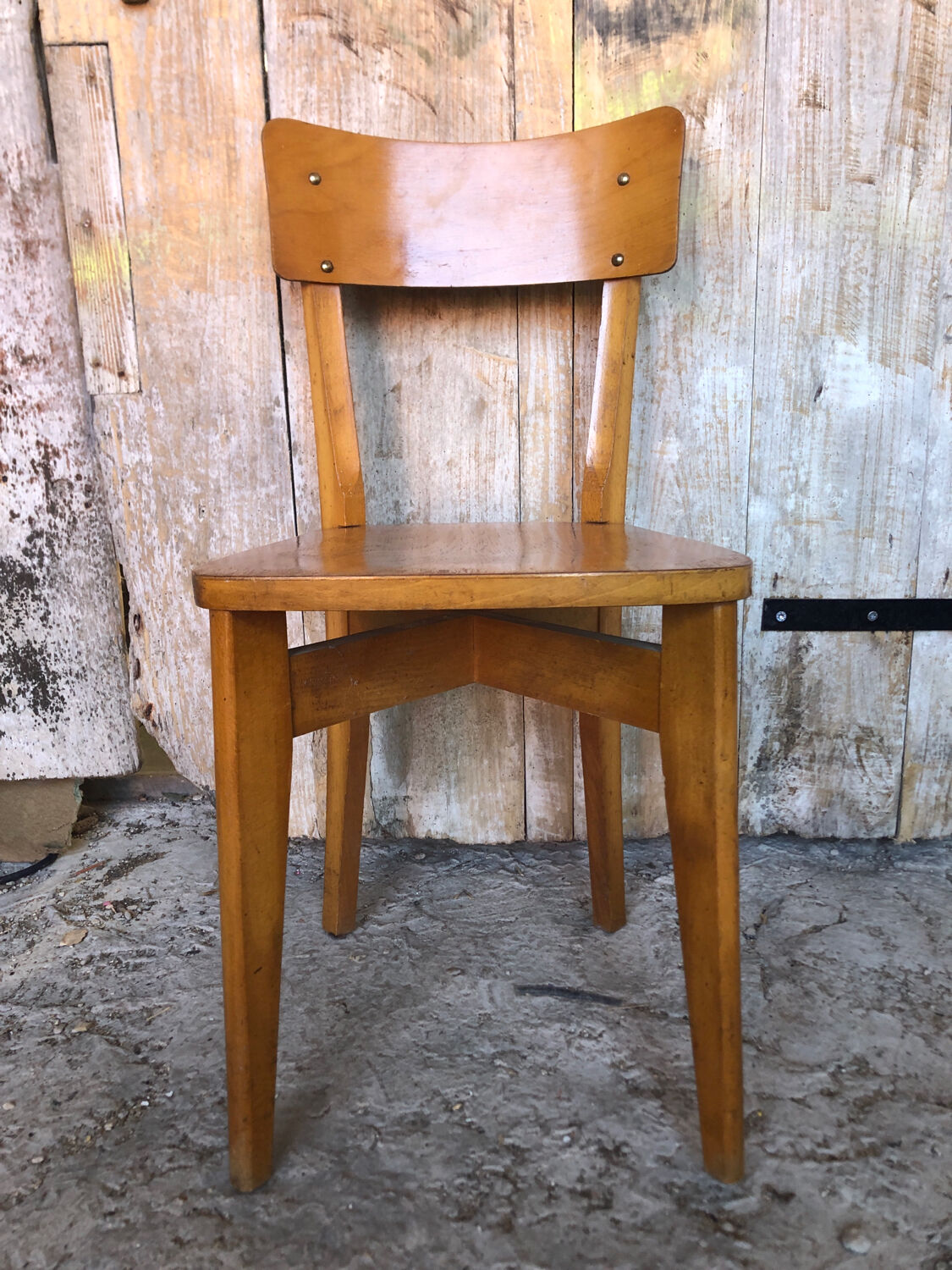 Luterma bistrot chair light wood 70s vintage