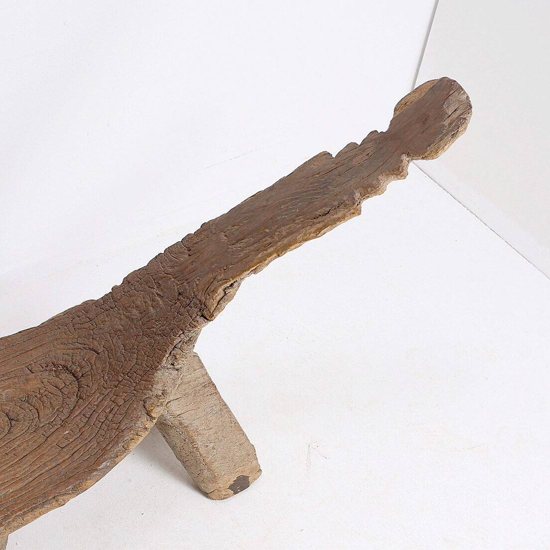 "Lobi" African tripod wooden stool from Burkina Faso