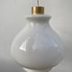 Pair of vintage white glass pendant lamp in the shape of a vintage globe