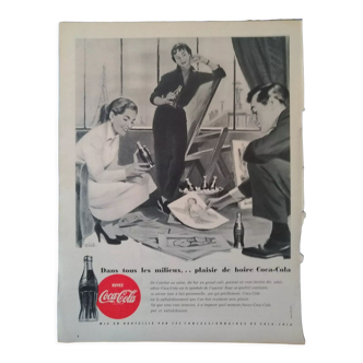 A Coca Cola paper advertisement