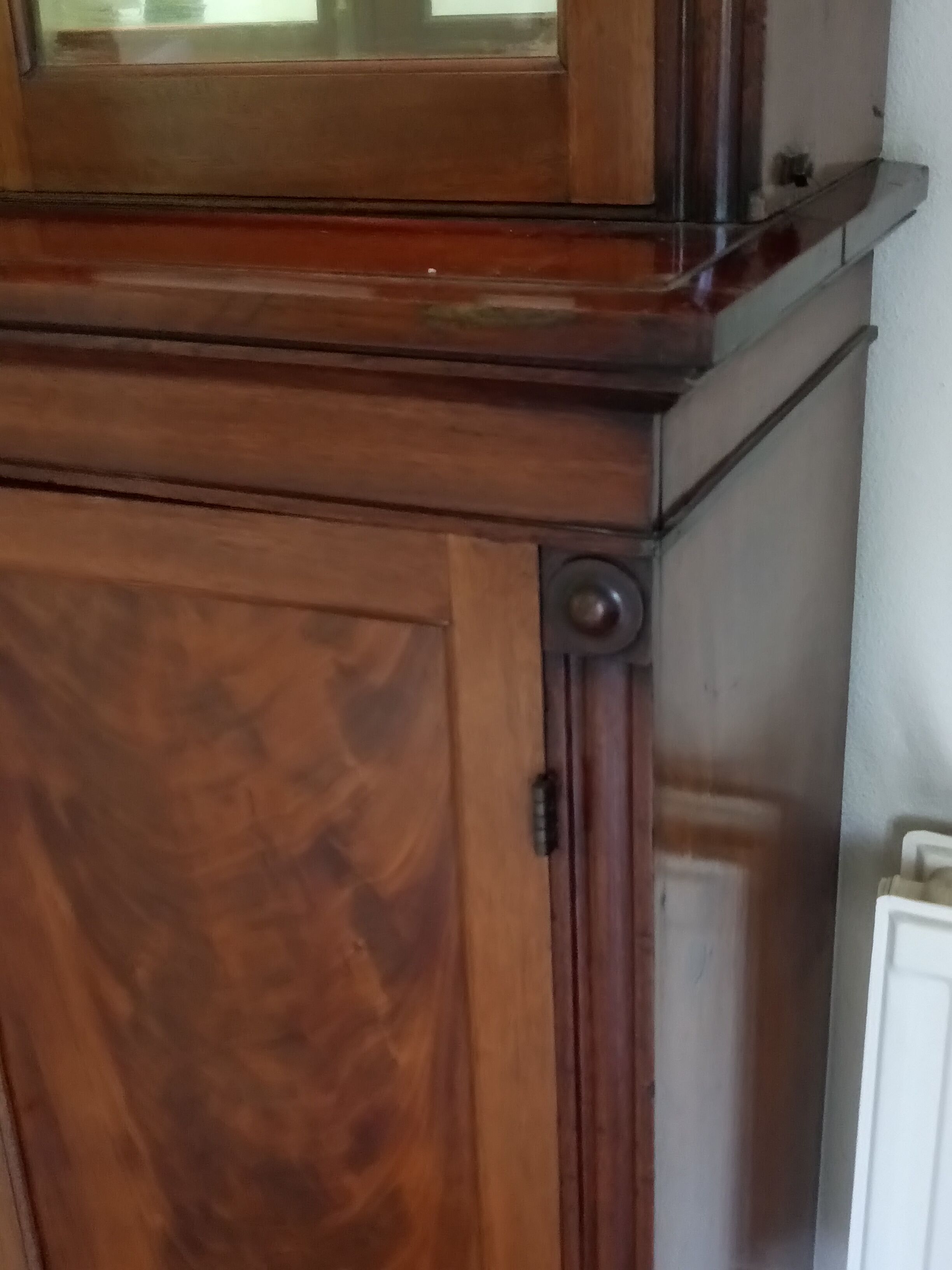 Pharmacy craft furniture 6 doors partly glazed 19th walnut