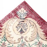 7x10 Persian Burgundy Beige Vintage Rug, 201x323Cm