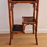 Bamboo side table late 19th century Perret and Vibert style